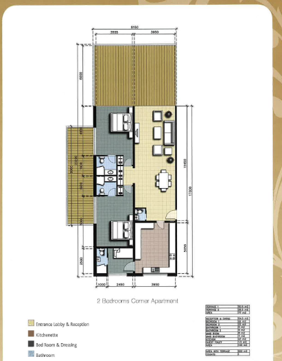 2 BR Corner Apartment